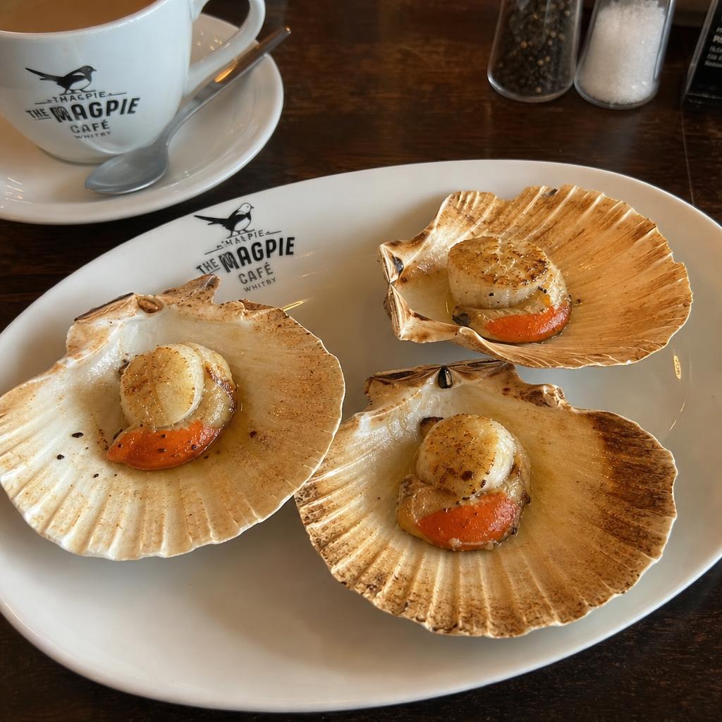 Scallops in the shell